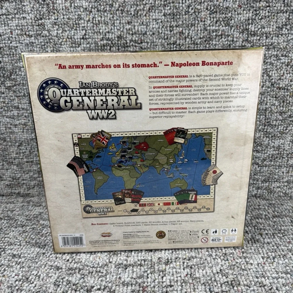 Quartermaster General WW2 2nd Edition Board Game Ian Brody's New
